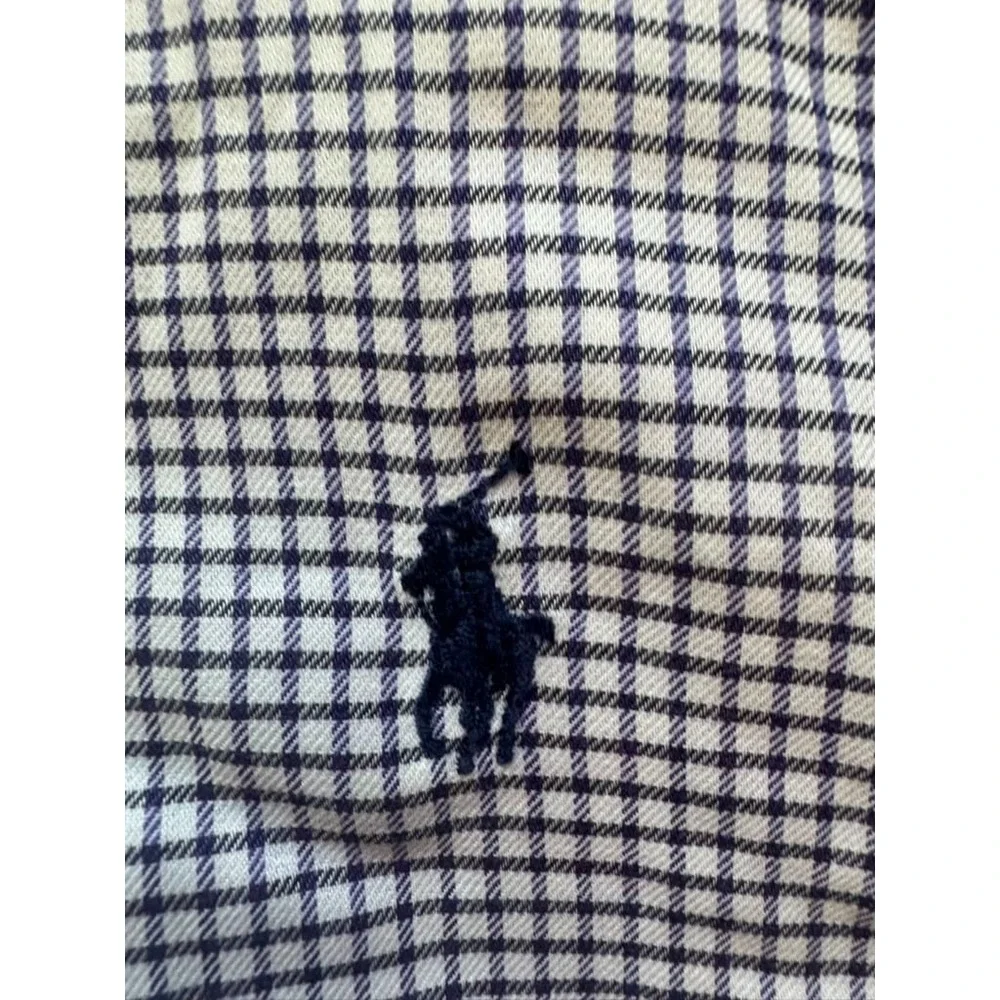 Polo Ralph Lauren Men's 17.5(34/35) Small Checkered Print Yarmouth Dress Shirt